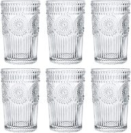 Set of 6 Drinking Glasses Romantic Style